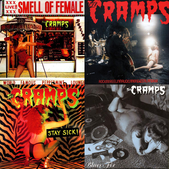 The Cramps Vinyl Lot of 4 Stay Sick Smell of Female Blues Fix EP Rockinreel - Picture 1 of 10